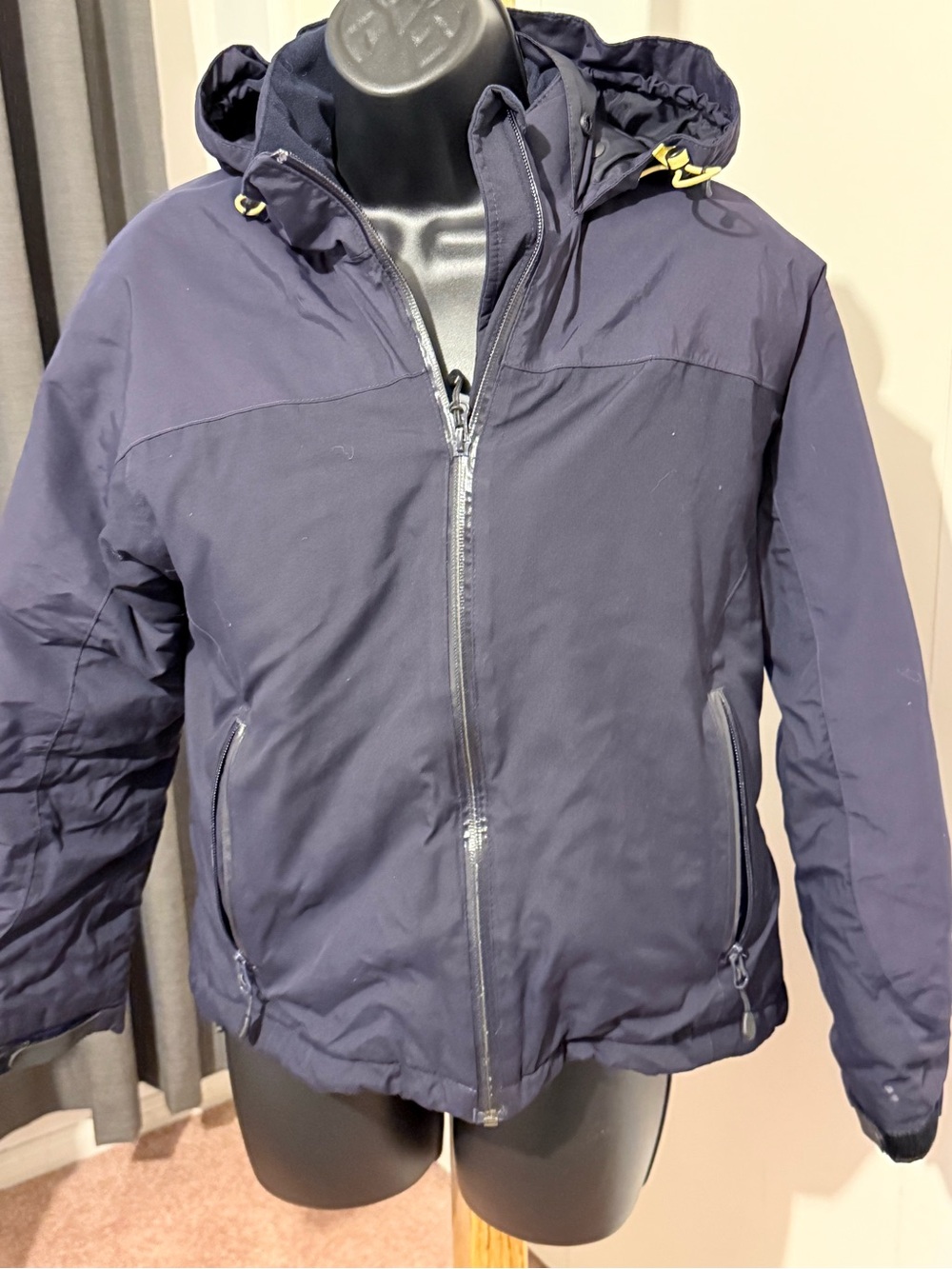 Wmn’s Lands End Navy Hooded Jacket